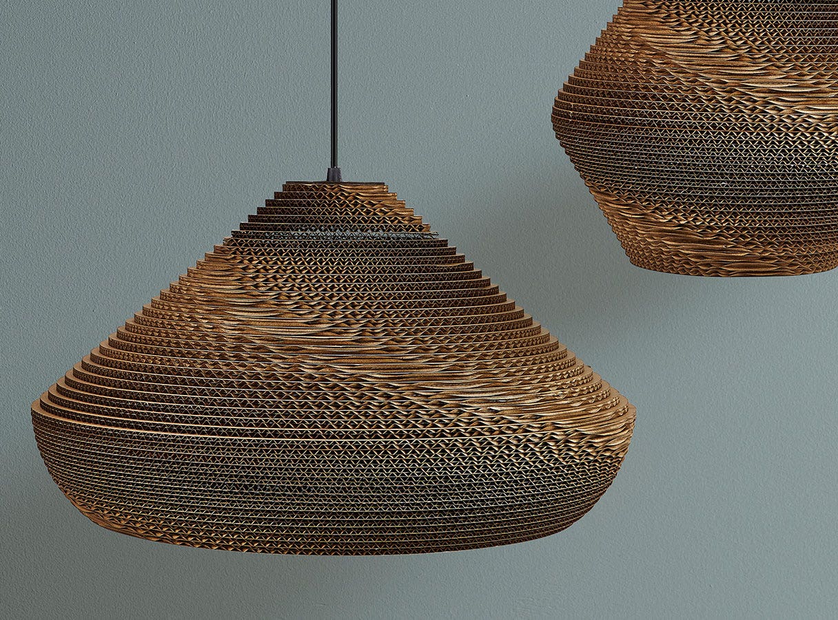 Lampen van gerecycled karton van Villa collection
