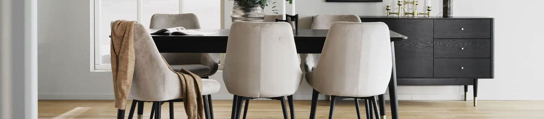 Velvet eetkamerstoelen